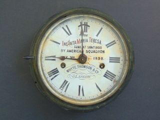 Antique Maritime Clock From Infanta Maria Teresa Sunk At Santiago Span - Am War