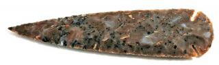 7 " Flint Hand Knapped Agate Stone Arrow Shaped Spearhead S7 " - 5 Agate Spear