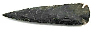 7 " Flint Hand Knapped Agate Stone Arrow Shaped Spearhead S7 " - 11 Agate Spear