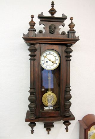 Antique Wall Clock Regulator Clock 19th Century Werner Deponirt