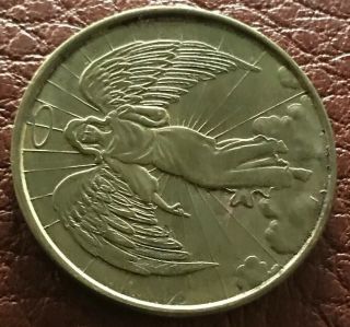 Collectible Angel Coin,  Religious,  Good Luck Coin,  Charm,  Golden,  Double - Sided