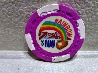 Early Casino Chip Rainbow Club Gardena,  Ca $100