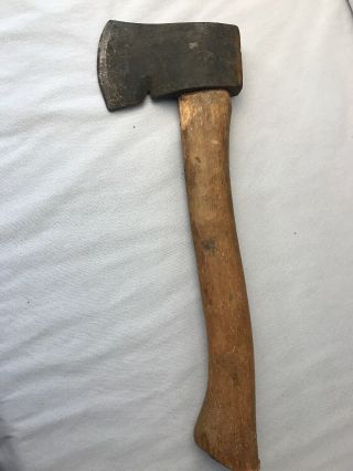 Vintage Axe Hatchet Nail Puller Tool Wooden Handle 13 " L Roofing Lumber Unmarked