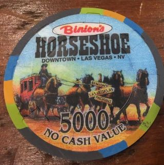 Vintage Horseshoe $5000 Paulson Poker Chip Oversized Top Hat