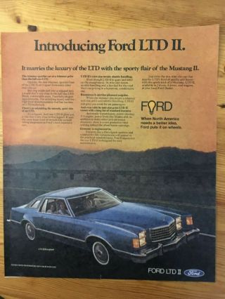 Very First Ad 1977 Canadian Car Ad Canada Ford Ltd Ii Introducing