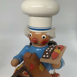 Steinbach Smoker Music Box GINGERBREAD BAKER and TOYMAKER Vintage Germany 3