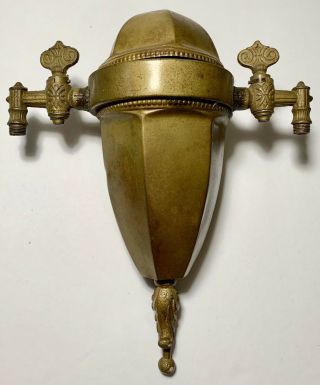 Antique Art Deco Brass Metal Gas Lamp Fixture Parts Lighting Vintage Hardware