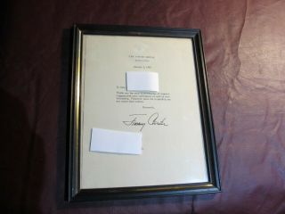 Jimmy Carter Hand Signed Autographed White House Letter - Full Signature 1981