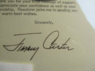 JIMMY CARTER hand signed autographed White House Letter - full signature 1981 3