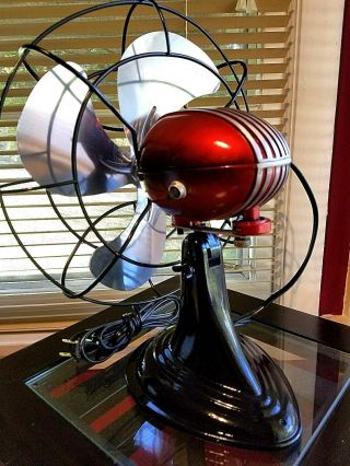 Vintage 1950 Westinghouse Electric Fan,  Candy Apple Red,