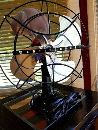 Vintage 1950 Westinghouse Electric Fan,  Candy Apple Red, 2