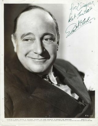 British Comedian,  Actor Eric Blore,  Autographed Vintage Studio Photo.