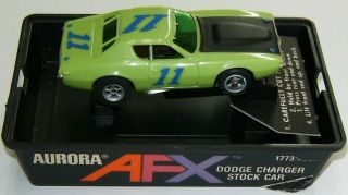 Afx Aurora Vintage Ho Slot Car Dodge Charger 11 Stock Car 1773