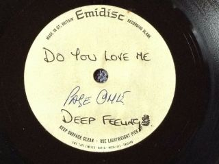 Deep Feeling - Do You Love Me Rare Uk 1969 Demo Acetate / Soul Beat - Berry Gordy