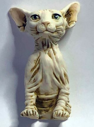 Harmony Kingdom Art Neil Eyre Designs Sphynx Cat Kitty Kitten Magnet