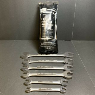 Vintage Craftsman V Series 4451 6 Piece Open End Standard Wrench Set Complete
