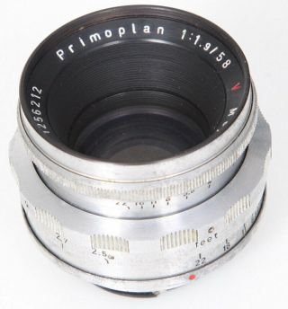 Meyer Optik Gorlitz Primoplan 58mm F1.  9 Red V M42 Lens,  Vintage Lens