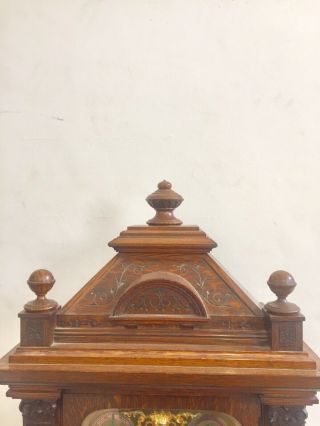 Antique Huge W&H Oak Cased 5 Gongs Bracket Clock.  C1890 2