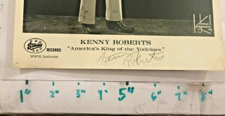 Kenny Roberts America ' s King of the Yodelers Autographed Photo WWVA Wheeling WV 2