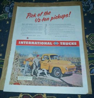 Vintage 1952 International Harvester Trucks Full Color Print Ad
