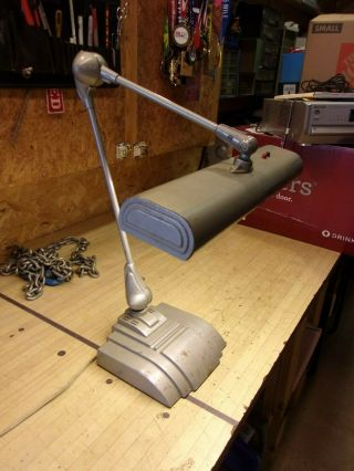 Vintage Art Specialty Flexo Fluorescent Heavy Articulated Desk Lamp -