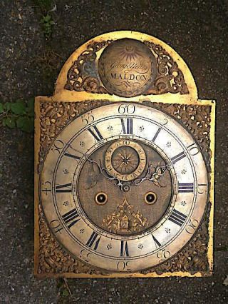 C1750 8 Day Longcase Grandfather Clock Dial,  Movement 12x16,  1/2