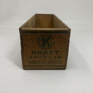 Vintage Kraft Brick American Process Cheese - 5 Lbs Wooden Chicago