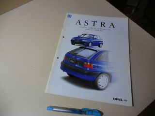 Opel Astra Japanese Brochure 1994/12 Xd200 C20 Red Memo Punched - Holes