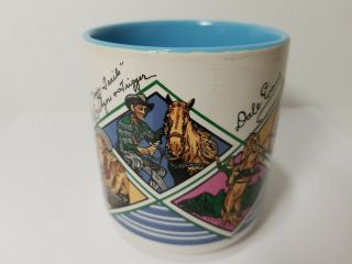 Vintage Karol Western Roy Rogers Dale Evans Trigger Small Museum Mug Cup