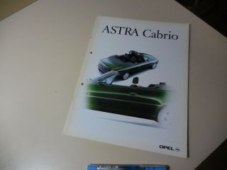 Opel Astra Cabrio Japanese Brochure 1994/11 Xd200k C20 Red Memo Punched - Holes