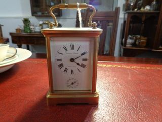 Brass Carraige Clock Brown And Son