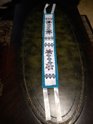 Vintage Large Native American Indian Choctaw Sash Hand Sewn.  Great