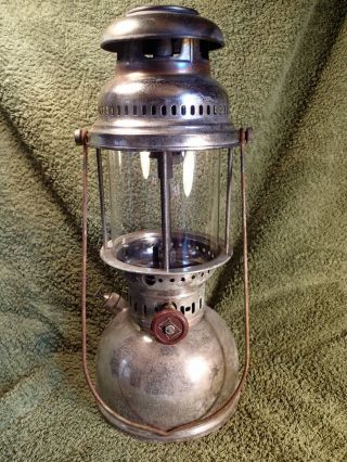 PRIMUS SWEDEN SWEDISH VINTAGE ANTIQUE GAS LAMP LANTERN w GLASS SUPRAX 2