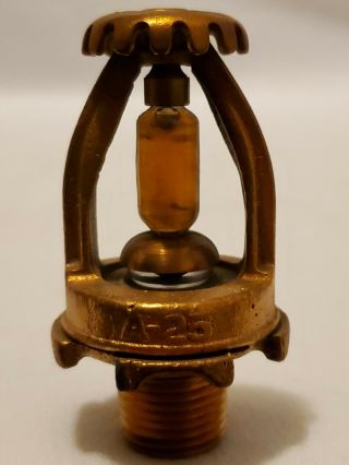 Vintage Antique 1925 Grinnell Model A Brass Upright Fire Sprinkler Head