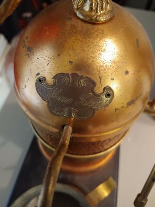 Vintage copper Vesubio espresso coffee machine Mona Lisa 3