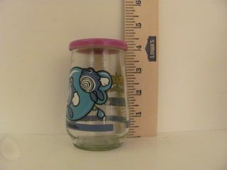 Vintage Welch ' s 1999 Pokemon Jelly Jar Glass: 61 Poliwhirl with Lid 2