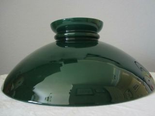 Antique Green Cased Glass Gas/oil Lamp Shade