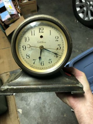 Old Early 1900’s Warren Telechron Co Electric Clock From Ashland Mass.