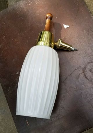 Tension Pole Lamp Shades Parts Atomic Hanging Gold Milk Glass Brass Mid Century