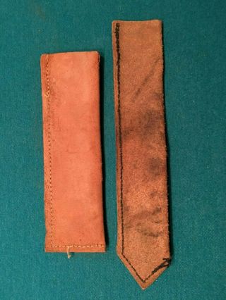 US Army Spanish American War Period Knife & Fork Leather Protectors Haversack 2