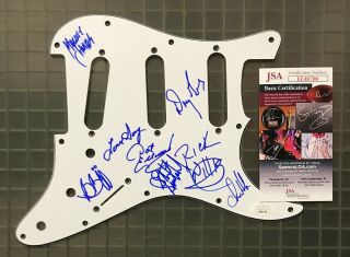 The Marshall Tucker Band Signed Autograph Strat Guitar Pickguard X7 Jsa
