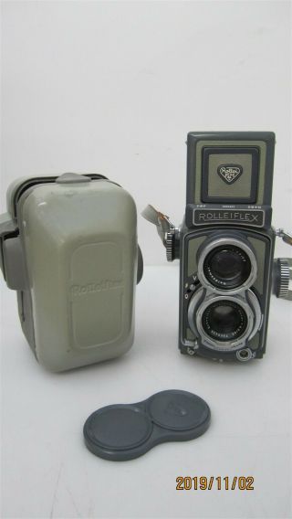 Vintage Gray Baby Rolleiflex 4x4 Cm Tlr Camera,  Case
