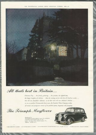1950 Triumph Mayflower Advertisement,  British Advert,  Triumph Standard