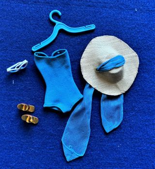 Vintage Barbie 1964 Fashion In The Swim Blue Version Nmint & Complete