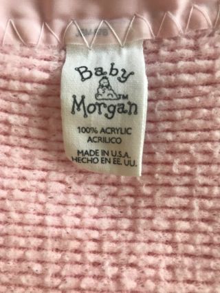 Baby Morgan Vintage Pink Acrylic Baby Waffle Weave Thermal Crib Blanket