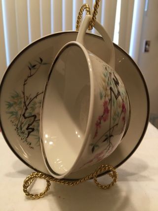 Vintage Tea Cup And Saucer Parisienne By Royal Jackson (rare) 1950s