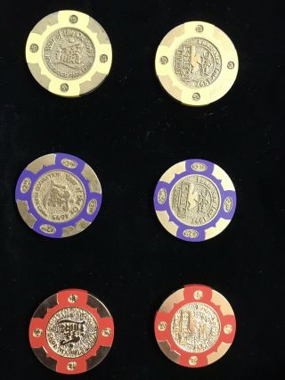 Casino Chip Set 1997 Hollywood Park Chinese Lunar Year Of The Ox