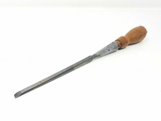 Vintage T.  H.  Witherby 1/4 " X 11 " Straight Edge Socket Wood Chisel