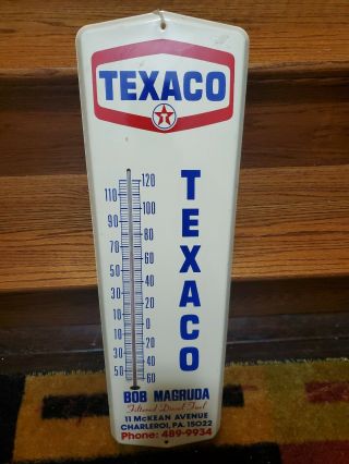 Vtg 1970s Texaco Thermometer - Diesel Fuel - Charleroi Pa