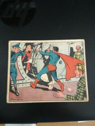 Superman 1940 Gum Inc Card 8 Rescue At The Bank